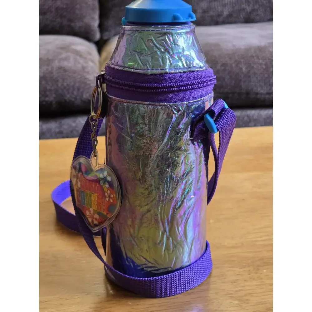 Vintage LISA FRANK Irridescent Mermaid Water Bottle 1990s NEW Girl Power RARE